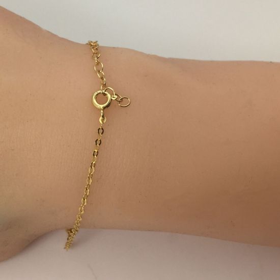 Wholesale Gold over Sterling Silver Finished Adjustable Chain Bracelet and Anklet  - 2mm Small Flat Cable Chain