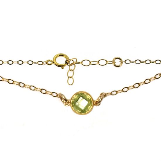 Wholesale 14K gold filled birthstone Necklace, Anklet or Bracelet 
