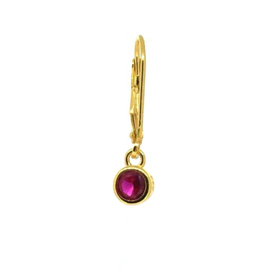 Wholesale Gold Over Sterling Silver Fancy Bezel Birthstone Earrings