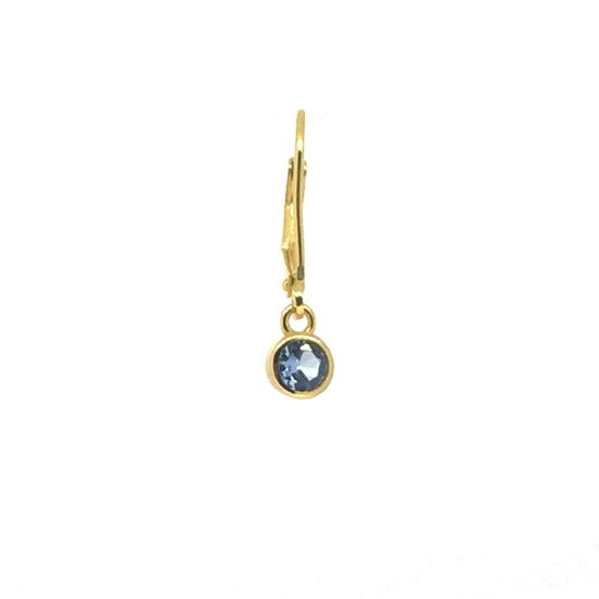 Wholesale Gold Over Sterling Silver Fancy Bezel Birthstone Earrings