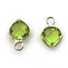 Wholesale Sterling Silver Bezel Charm Pendant - 10x7mm Tiny Heart Shape Birthstone Charms