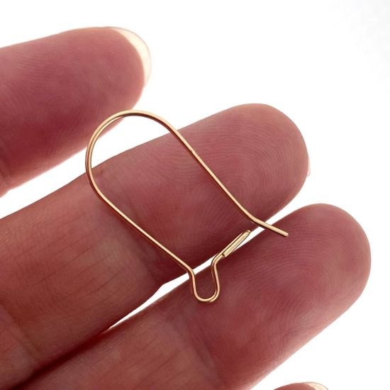Wholesale 1/20 14K Gold Filled Kidney  Earwire-23mm (sold per pair) 