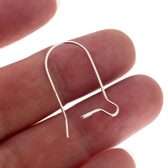 Wholesale Sterling Silver Kidney  Earwire-23mm (sold per pair) 