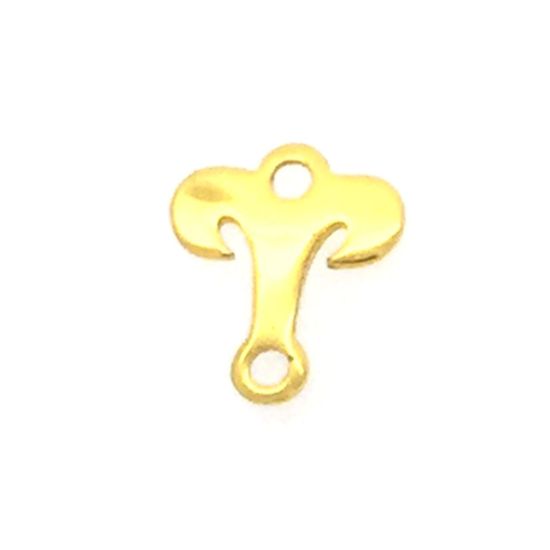 Wholesale Gold over Sterling Silver Horoscope Connectors, Zodiac Connectors 7-8mm(1 pc) 