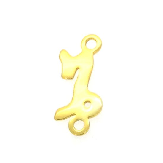 Wholesale Gold over Sterling Silver Horoscope Connectors, Zodiac Connectors 7-8mm(1 pc) 