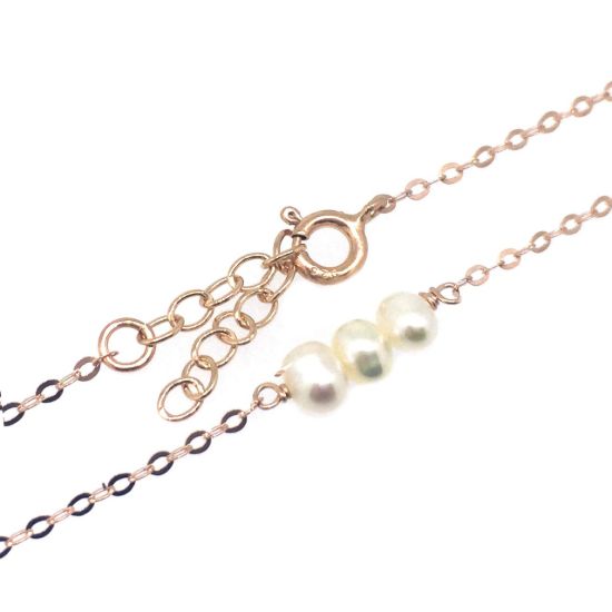 Wholesale Sterling Silver or 14K Gold Filled Triple Pearl Bracelet Adjustable Length 6.5-8"