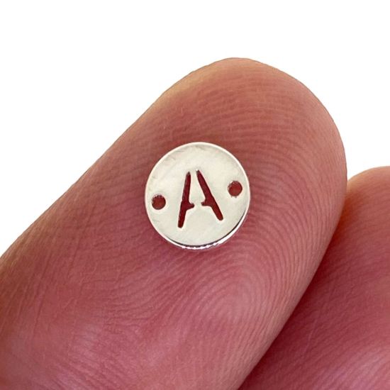 wholesale sterling silver letter connectors,bracelet connectors,permanent Jewelry charms
