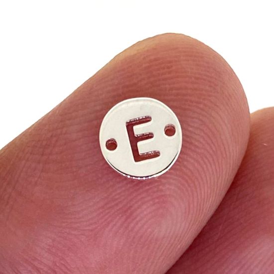 wholesale sterling silver letter connectors,bracelet connectors,permanent Jewelry charms