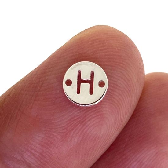 wholesale sterling silver letter connectors,bracelet connectors,permanent Jewelry charms