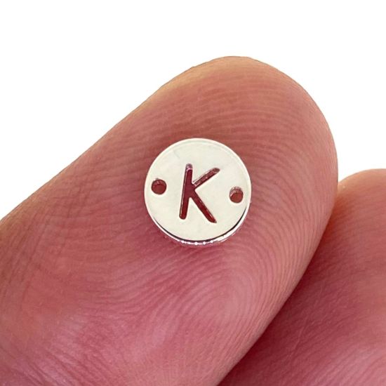 wholesale sterling silver letter connectors,bracelet connectors,permanent Jewelry charms