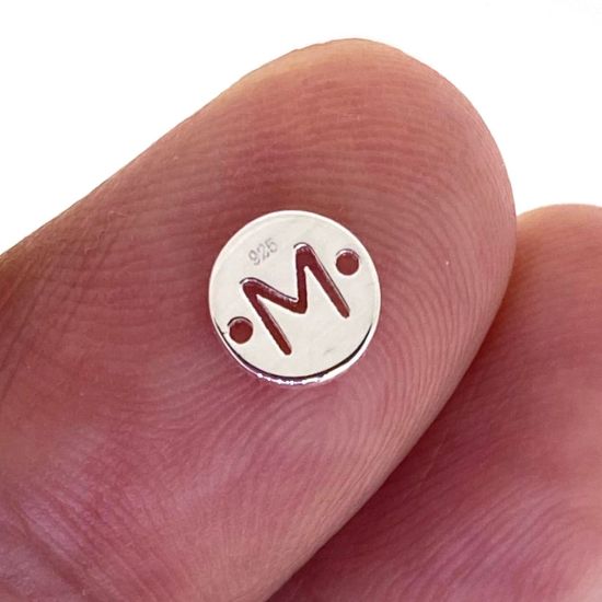 wholesale sterling silver letter connectors,bracelet connectors,permanent Jewelry charms