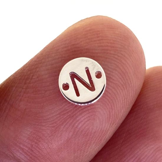 wholesale sterling silver letter connectors,bracelet connectors,permanent Jewelry charms