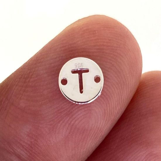 wholesale sterling silver letter connectors,bracelet connectors,permanent Jewelry charms