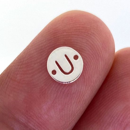 wholesale sterling silver letter connectors,bracelet connectors,permanent Jewelry charms