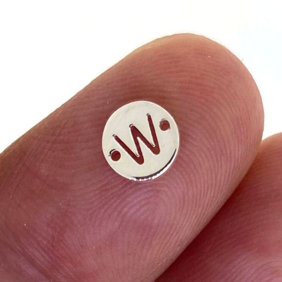 wholesale sterling silver letter connectors,bracelet connectors,permanent Jewelry charms