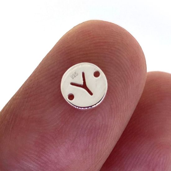 wholesale sterling silver letter connectors,bracelet connectors,permanent Jewelry charms