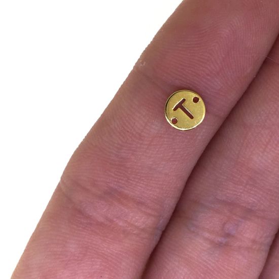 wholesale gold over sterling silver letter connectors,bracelet connectors,permanent Jewelry charms