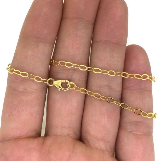 Wholesale 1/20 14K Gold Filled Finished Jewelry Chain - 2.6mm Flat Cable Chain