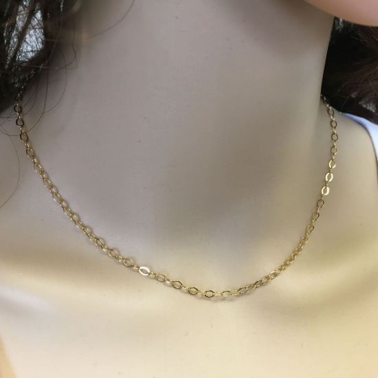 Wholesale 1/20 14K Gold Filled Finished Jewelry Chain - 2.6mm Flat Cable Chain