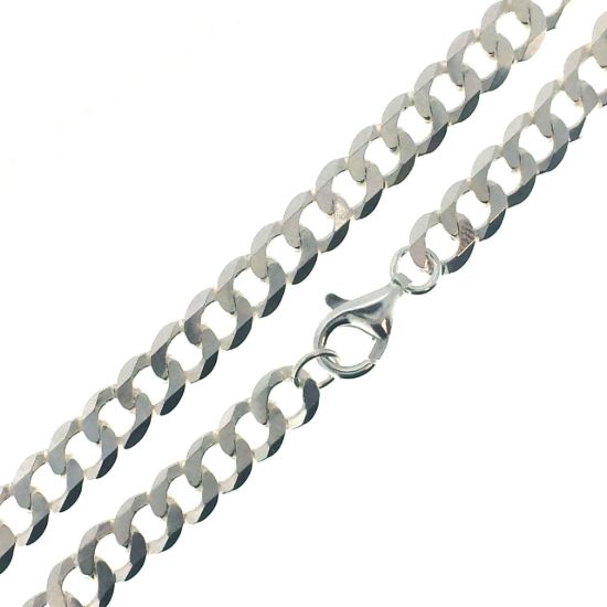 Wholesale Sterling Silver Chunky Diamond Curb Chain, Wholesale Bulk Necklace Chains