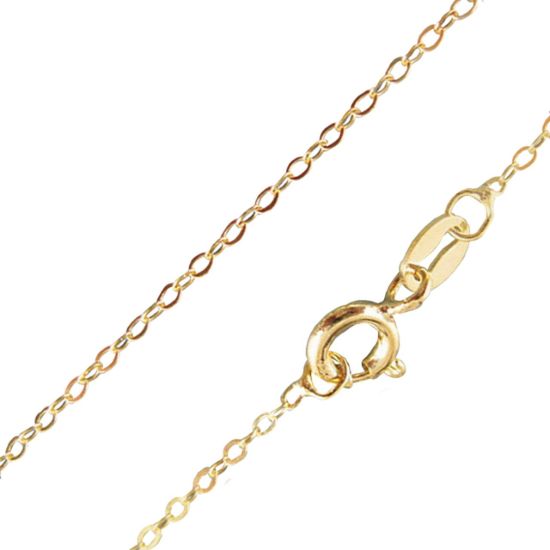 Wholesale Gold over Sterling Silver Cable Flat Oval Chain, Wholesale Bulk Necklace Chains