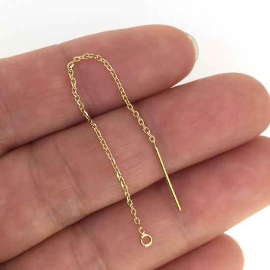 14k yellow gold threader earrings wholesale jewelry making supplies