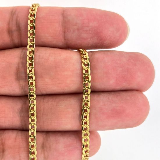Wholesale 1/20 14K Gold Filled Cuban Curb Chain  1.2mm by 1.8mm (sold per foot ) 