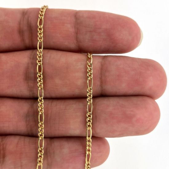Wholesale 1/20 14K Gold Filled Figro Chain  1.2mm by 1.8mm (sold per foot ) 