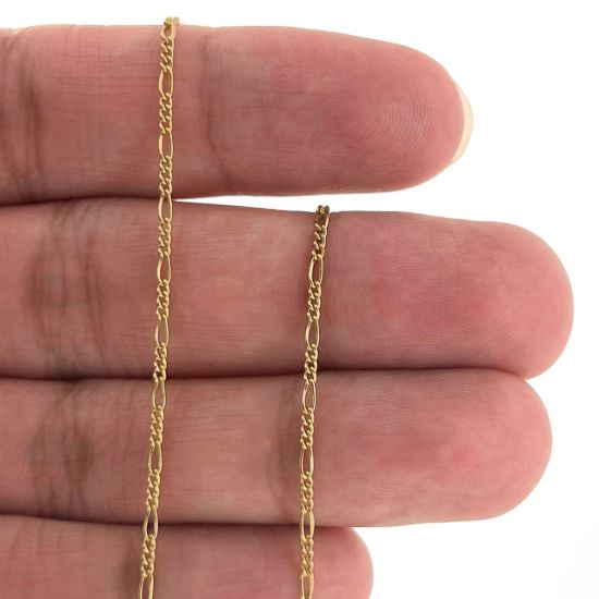 Wholesale 1/20 14K Gold Filled Small Figro Chain  1.2mm by 1.8mm (sold per foot )