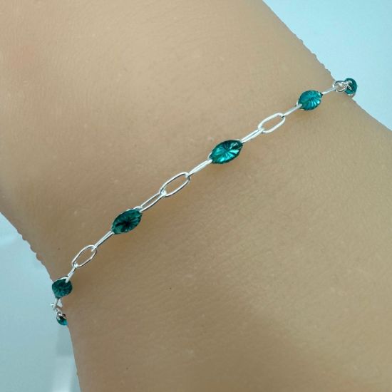 wholesale sterling silver paper clip Enamel chain by the foot