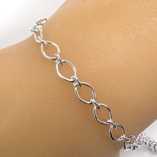 wholesale sterling silver bulk chain-chunky oval cable chain by the foot