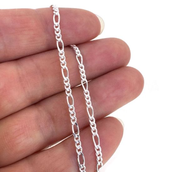 wholesale sterling silver jewelry making chains in bulk,sterling silver figaro chains