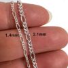 Wholesale sterling silver figaro chain by the foot
