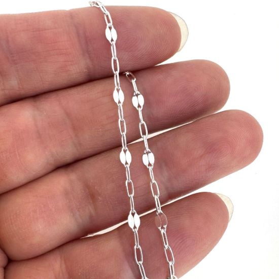 wholesale sterling silver jewelry making chains in bulk,silver paperclip chain