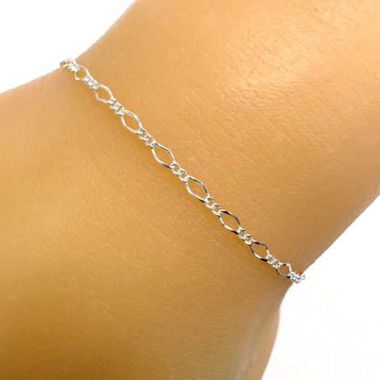wholesale sterling silver jewelry making chains in bulk,silver figaro 8 chain