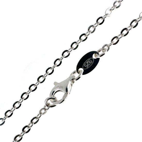 Wholesale Sterling Silver 2.3mm Strong Flat Cable Chain, Wholesale Bulk Necklace Chains