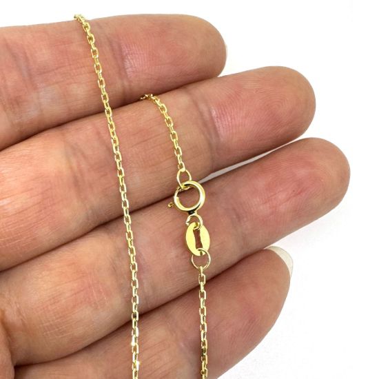 wholesale jewelry-14k solid gold Cable Chain Necklace