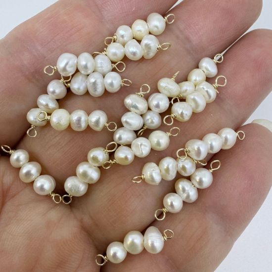 wholesale gold filled jewelry making supplies-pearl connectors