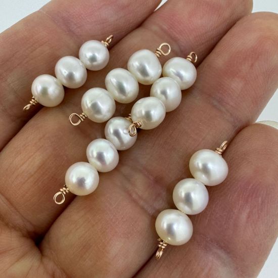 wholesale gold filled jewelry making supplies-pearl connectors