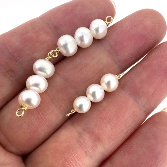 wholesale gold filled jewelry making supplies-pearl connectors