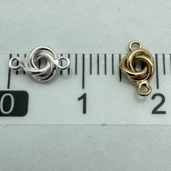 Wholesale 925 Sterling Silver Tiny Love Knot Charm Connector - 5mm(1 pc)