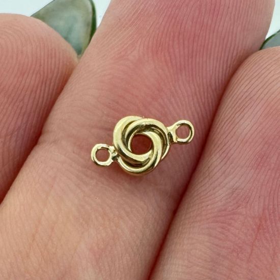 Wholesale 14K 1/20 Gold Filled Tiny Love Knot Charm Connector - 5mm(1 pc)