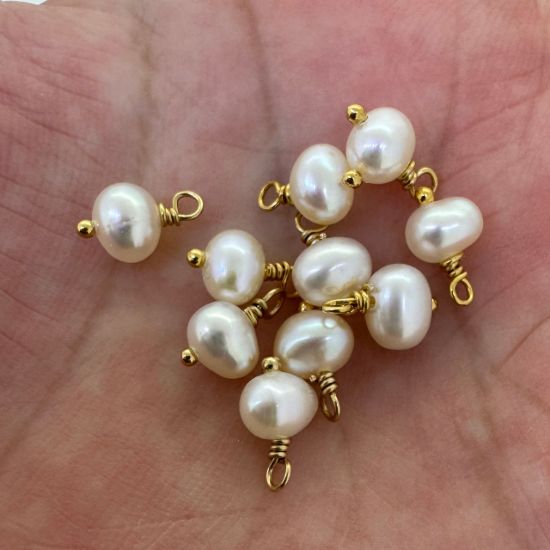 wholesale 14k gold filled pearl charms 