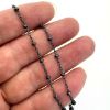 wholesale oxidized sterling silver Jewelry Making chain by the foot