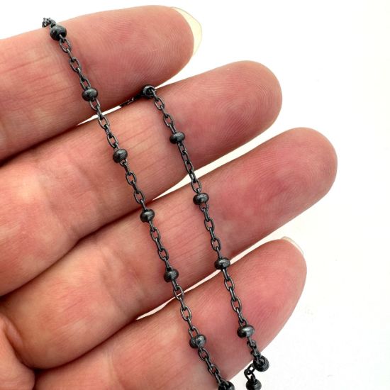 wholesale oxidized sterling silver Jewelry Making chain by the foot