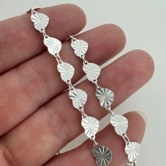 wholesale sterling silver bulk heart chain-permanent jewelry chain