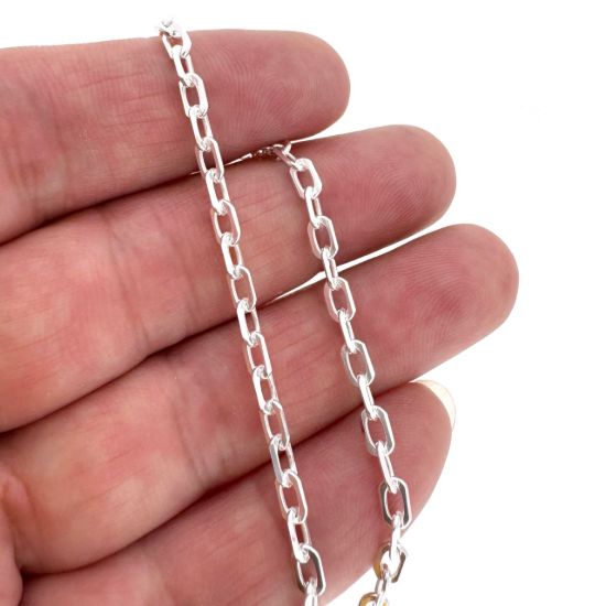 Wholesale Sterling Silver Bulk Chain - Diamond Cut Box Chain for permanent jewelry