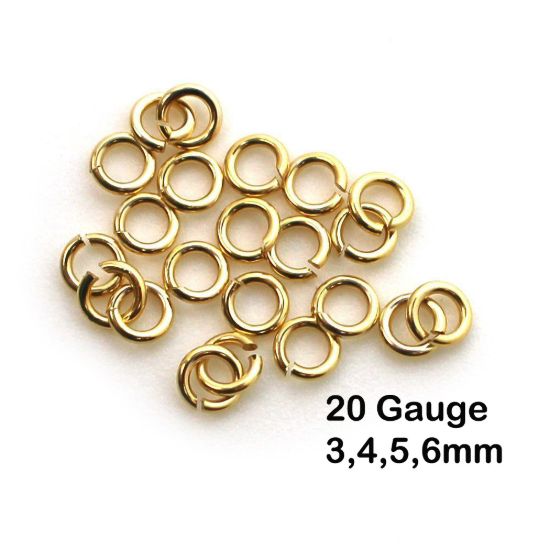 1/20 14K Gold Filled Open Jump Rings FOR PERMANENT JEWELRY MAKING SUPPLIES