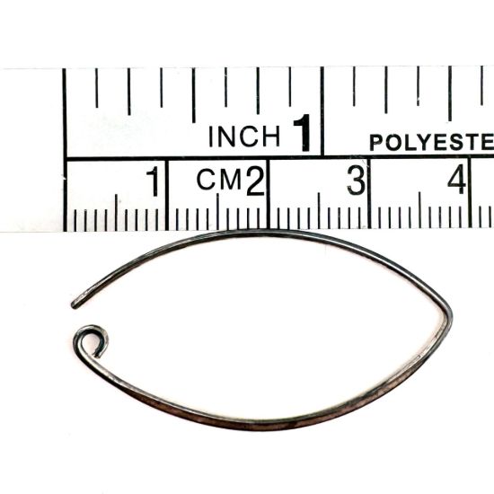 	Wholesale Ear Wires, Oxidized Sterling Silver Marquise Ear Wire