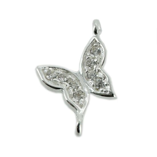 wholesale sterling silver jewelry making supplies -butterfly charms